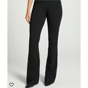 Betabrand Classic Dress Pant Yoga Petite 1X XL Bootcut Black Pull On Faux Pocket